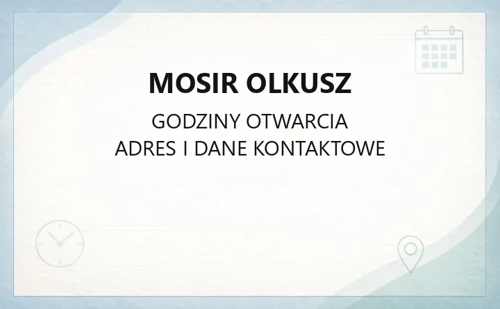 MOSiR Olkusz - kontakt, godziny, basen i korty tenisowe